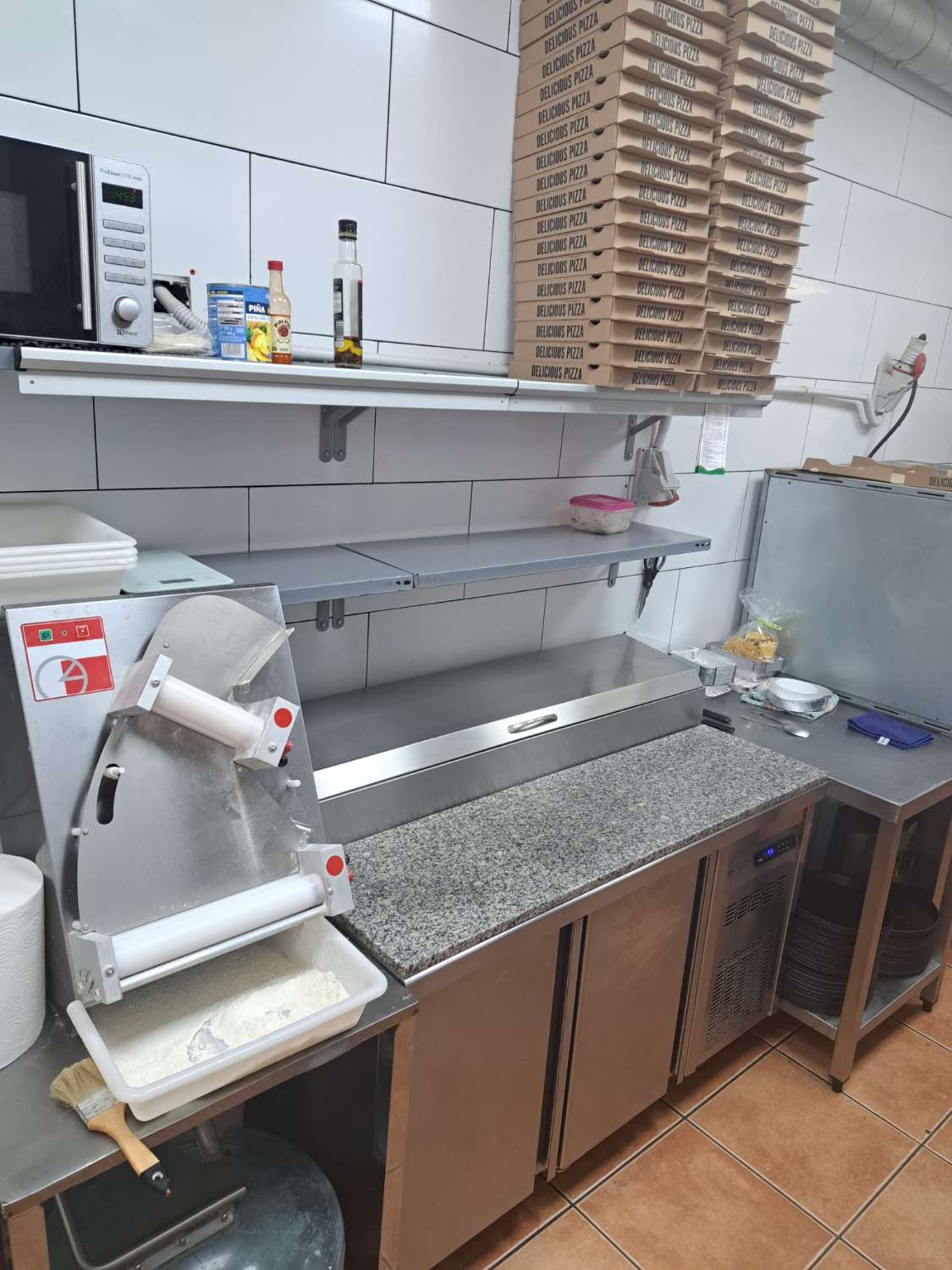 Pizzeria, Take Away en funcionamiento